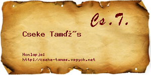 Cseke Tamás névjegykártya